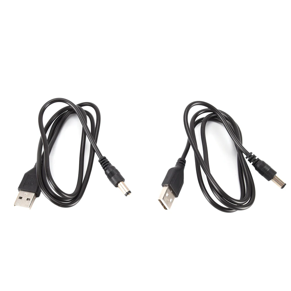 2 шт./лот переносные Кабели USB в постоянный ток 5 5*2 1 мм шнур питания DC5.5 кабель