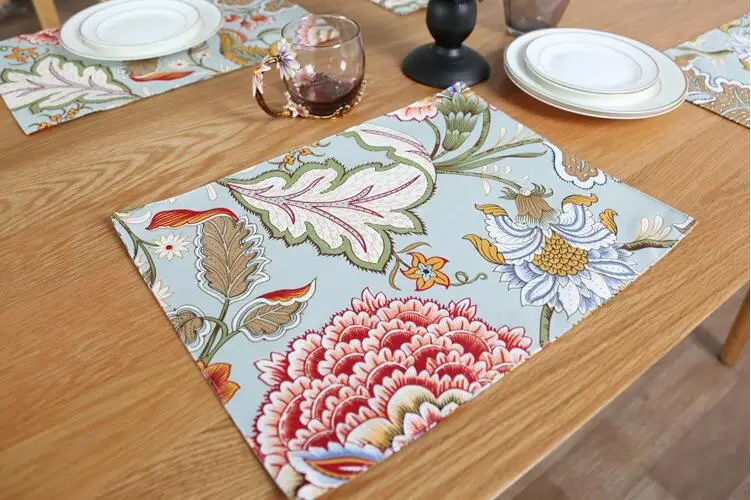 Modern Table Mat Coaster Fabric Linen Cotton Dining Table Placemat Pad