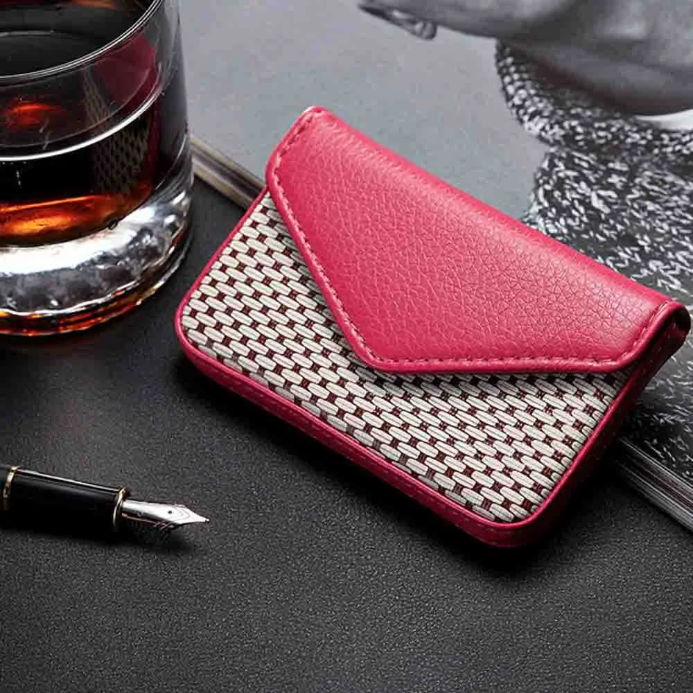 

Leather Business Name Card Holder Case Wallet Credit Book with Magnetic Shut Popular Wallets MAY17