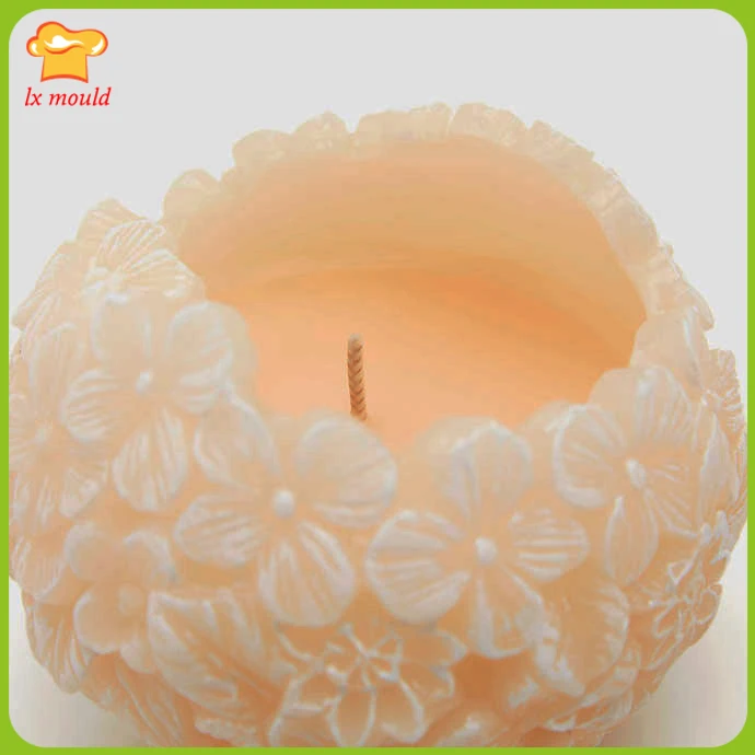 

2017 new flower candle silicone mold flower ball candle tool food grade soft silicone mould