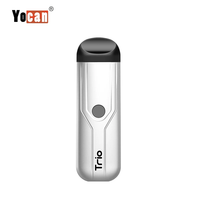 Yocan Trio 3 в 1 комплект 1,0 мл Vape Pod с 500 мАч батарея для КБР сок воск испаритель электронная сигарета трио vape ручка - Цвет: Серебристый