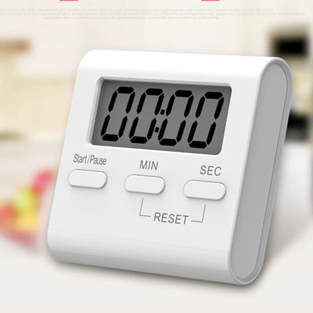 

White LCD Digital Kitchen Cooking Timer Count Down Up Clock Loud Alarm Magnetic Hour Meter