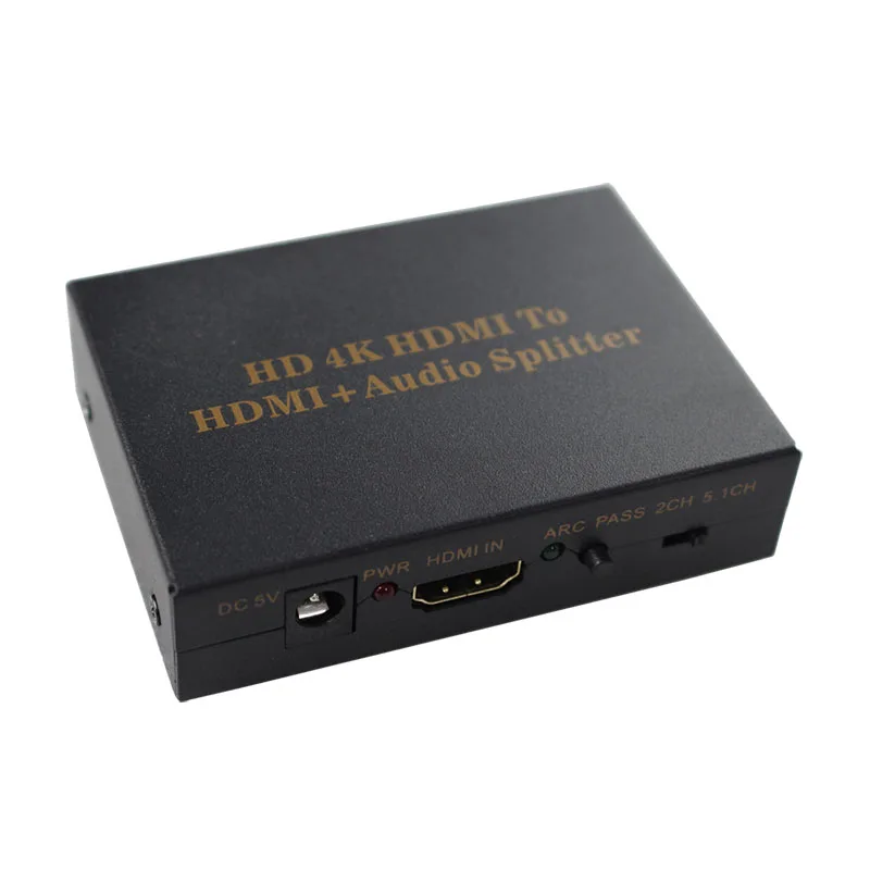 1 шт. HDMI к HDMI аудио конвертер коробка аудио сплиттер с spdif, передача/2.0ch/5,1 ch аудио модель поддержка 4k 2k
