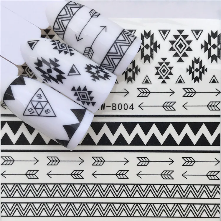 

Nail Art Sticker Water Decals Arrow triangle Nails Slider Designs Decorations Accessoires Manicure Foil Adhesive Wraps Polish