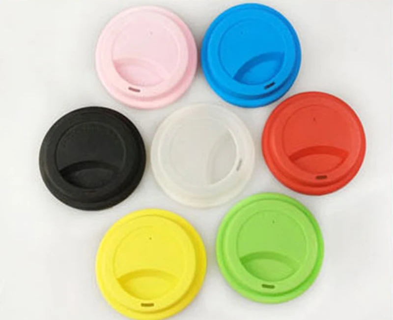 Description Picture 2 of item100pcs/lot 9cm Reusable Silicone Coffee Milk Cup Mug Lid Cover bottle lids For other material cups