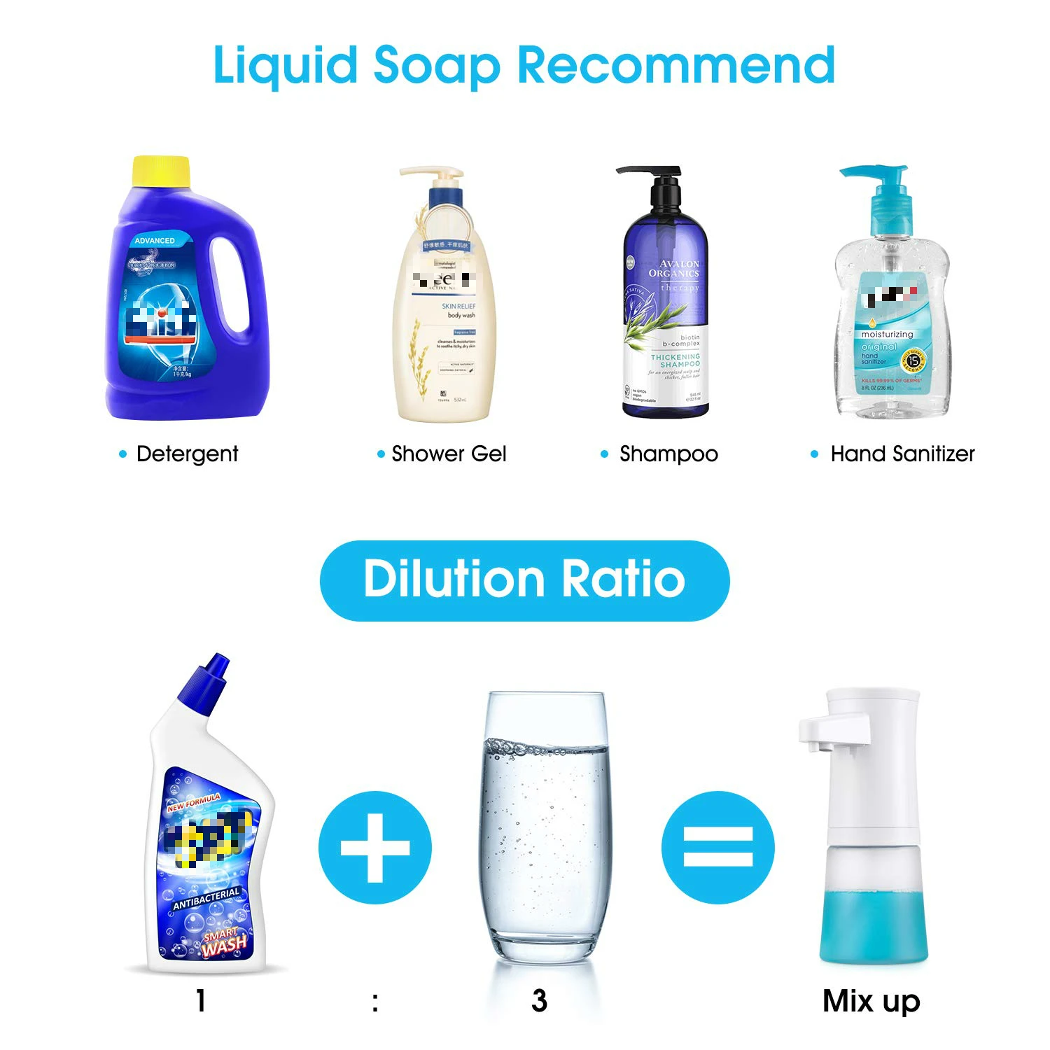 Advanced Infrared Soap Dispenser Foaming Kitchen Soap Dispenser Set Hand Wash Dispensers Liquid Shampoo Automatic Foam Pump Advanced Infrared Soap Dispenser Foaming Kitchen Soap Dispenser Set Hand Wash Dispensers Liquid Shampoo Automatic Foam Pump