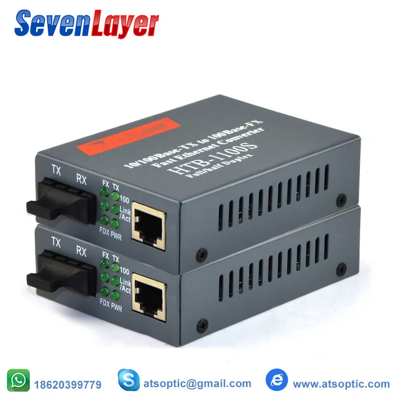 

Fiber Optical Media Converter HTB-1100S Fiber Media Transceiver 20km SC 10/100M Single Mode Dual fiber