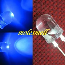 100 шт. 0.5 Вт 10 мм 250000mcd светодиодные лампы-ультра ярких синие светодиоды DIY 10 мм светло-светодиод