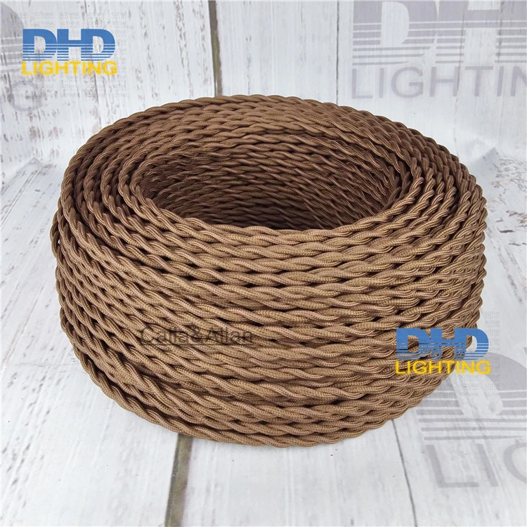 Cable lámpara de luz Vintage, 2 rollos x 100 metros/rollo, Cable trenzado de tela antigua, Cable de luz de textil Retro, 2x0,75 MM|cable wire|wire cordwire wire - AliExpress