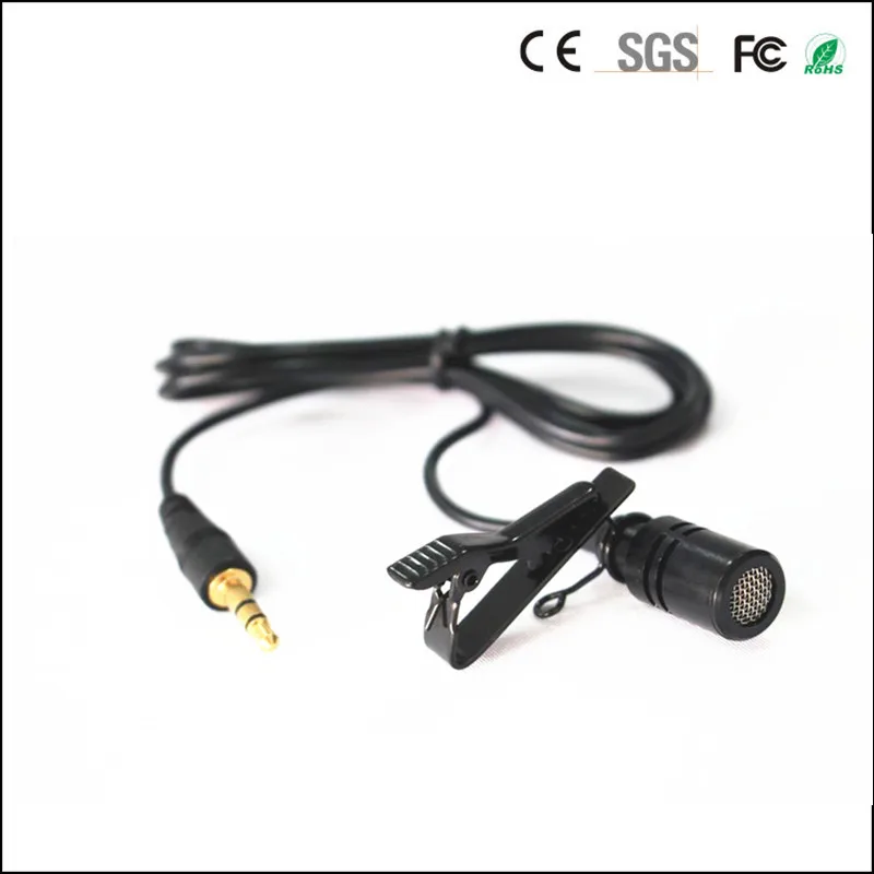 Sale Linhuipad 3.5mm metal lapel microphone stereo lavalier Collar Tie Clip On Mic For Wireless Bodypack Transmitter system 500pcs 2