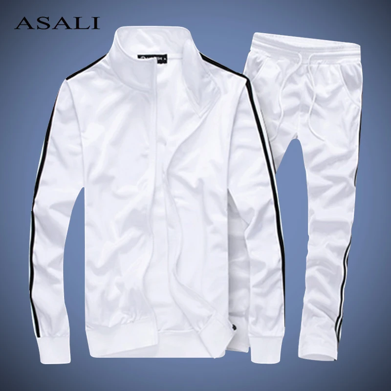 

ASALI Men Tracksuit Striped New Fashion Casual Mens Set Autumn Outwear Track Suit 2 Piece Sets Men's Sportswear Sweat suit Man
