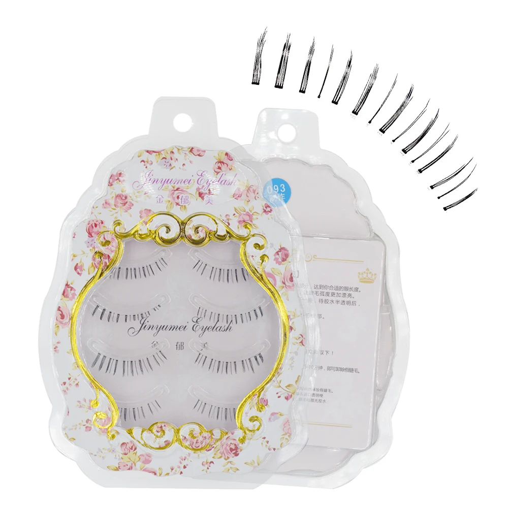 

4 Pairs Women Lady Handmade Natural Lower Under Bottom False Eyelashes Makeup Fake Eye Lashes Tools M14
