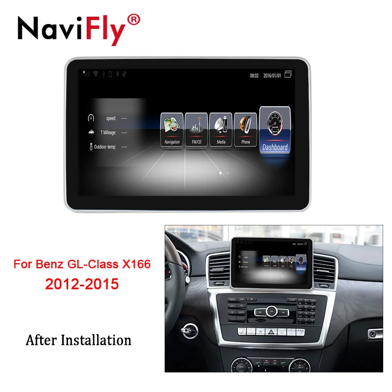  NaviFly 3G RAM 32G ROM Android 7.1 4G LTE car multimedia player for Mercedes Benz GL Calss X166 201