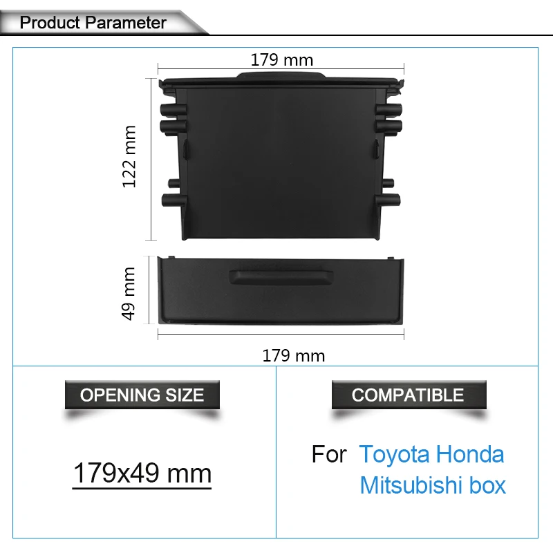 Универсальный для Toyota Honda Mitsubishi радио хранения Карманный автомобильный аудио CD один Din установка тире крепление отделка комплект