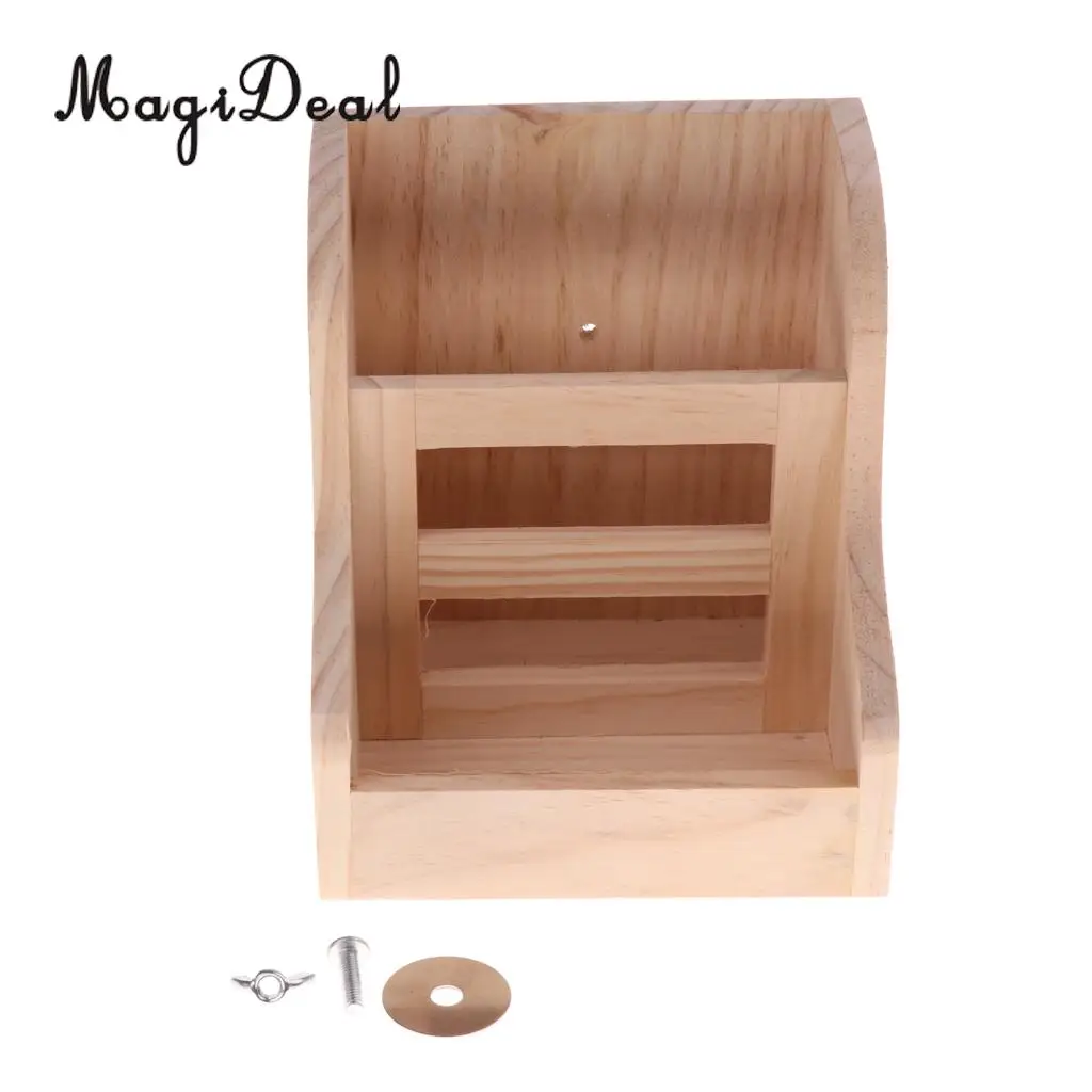  2-in-1 Functional Rabbit Wooden Bowl Feeder Bunny Guinea Pig Chinchilla Hay Grass Rack Manager Small Animals