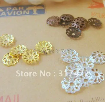 

freeshipping 1000pcs 7mm metal Bead Cap ( Gold/Silver/copper/Bronze Color)