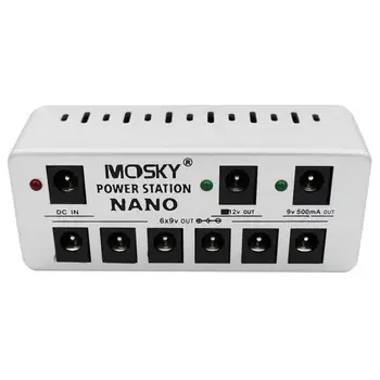

New Mosky Guitar Effects Pedal Power Supply 9V Multi-function Power Adapter with 8 Isolated DC Output Power Supply Kit for 9V