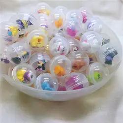 50 шт./лот 28 мм Диаметр прозрачный пластиковый мяч Capsule игрушечные лошадки с внутри Резиновая или пластик рисунок куклы для торговый автомат