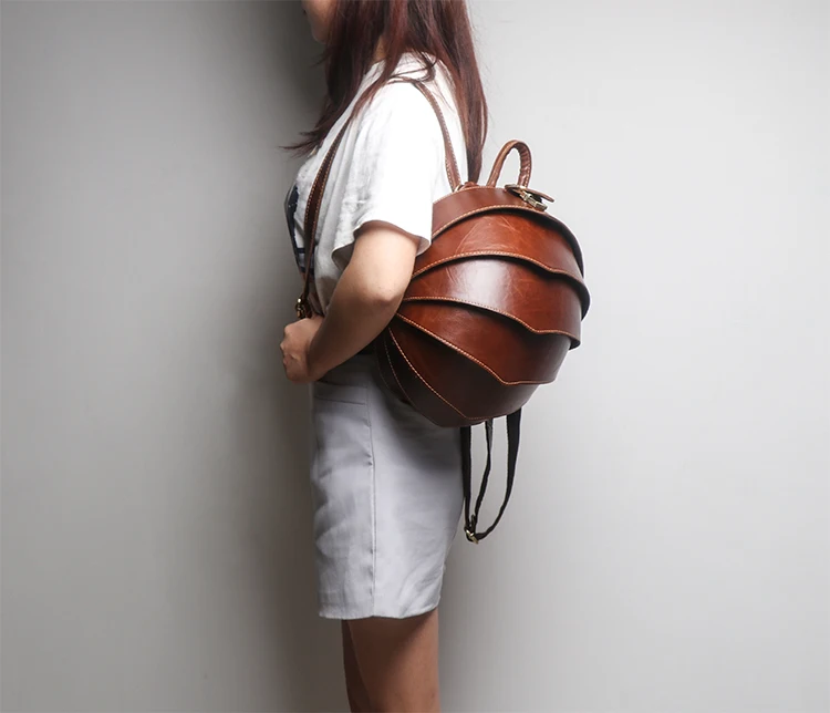 Ручная работа, оригинальная сумка на плечо из натуральной кожи для мужчин и женщин, модная Индивидуальная сумка «Жук», ретро тренд, креативный маленький рюкзак