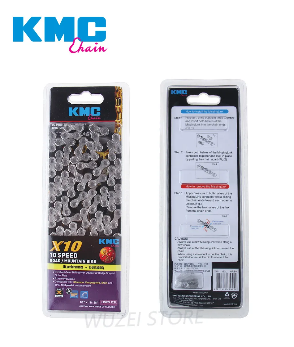 Flash Deal KMC X10 X11 MTB Bike long Chain 122L 10/11Speed Bicycle Chain Magic Button With Original box Mountain bike long chain 10