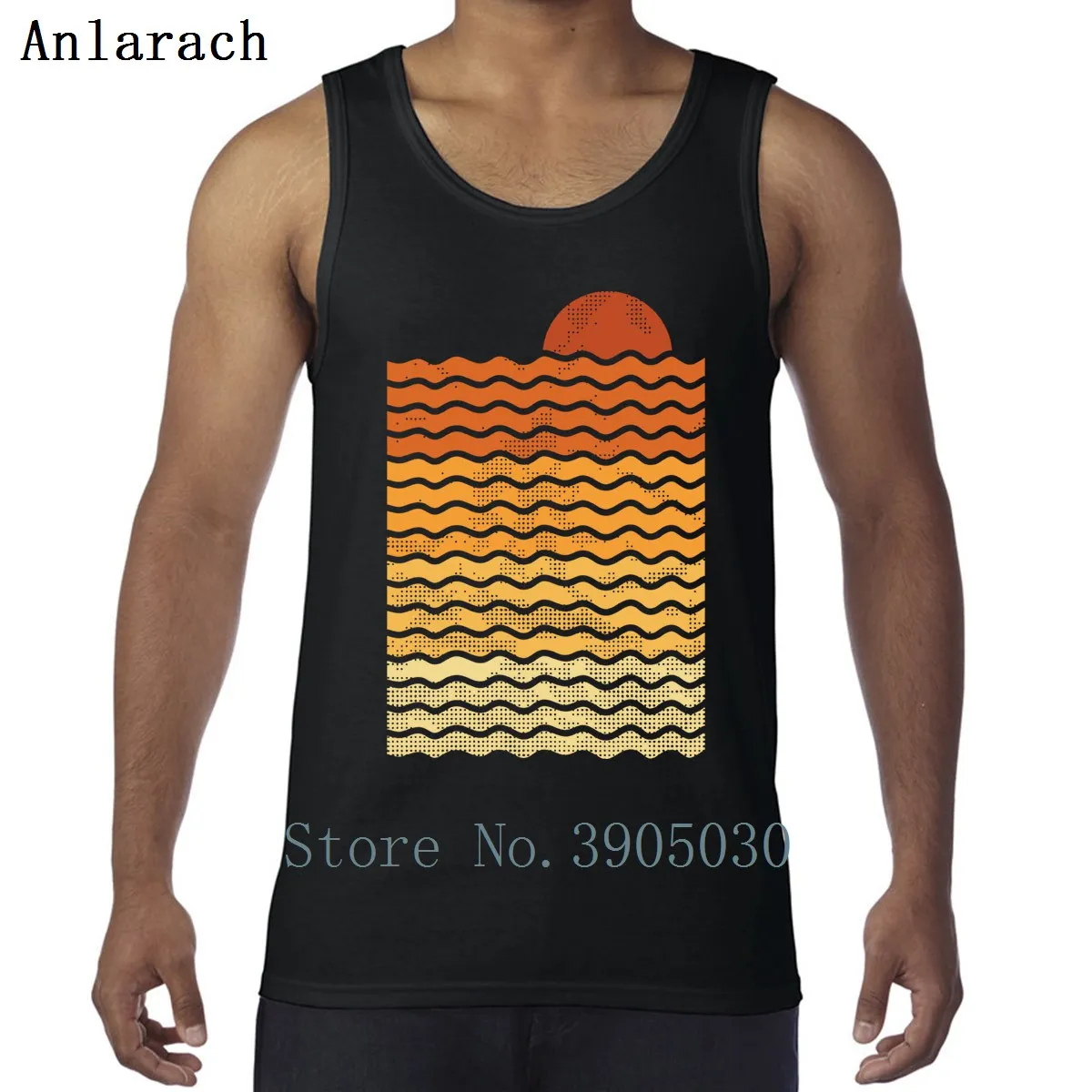Закат на пляже жилет узор интересный евро размер XS-2xl майка Мужская классическая модная одежда персонализированные