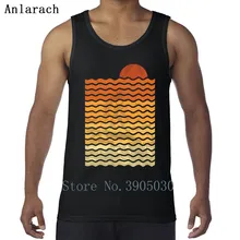 Закат на пляже жилет узор интересный евро размер XS-2xl майка Мужская классическая модная одежда персонализированные