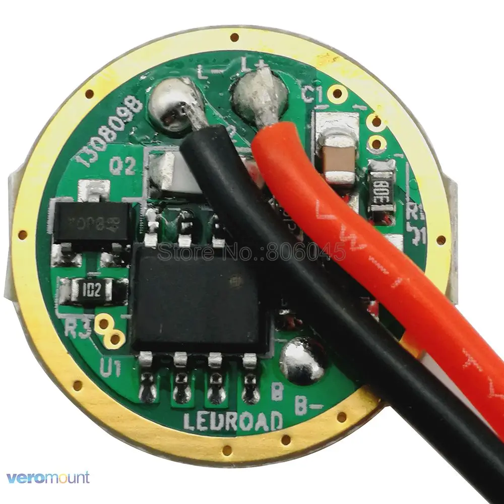 5 Режим 16 мм 3,7 V Вход светодиодный выход драйвера DC3.7V 2A для кри-10 Вт XM-L XML T6 L2 U2 светодиодный светильник фонарь флэш-светильник