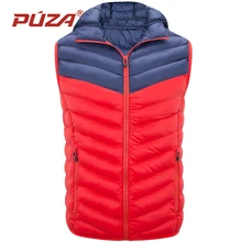 PUZA Jackets Men Sleeveless Vest Men Casual Cotton Waistcoat Outwear Autumn Winter Warm Windbreaker Jackets Coat Plus Size 4XL