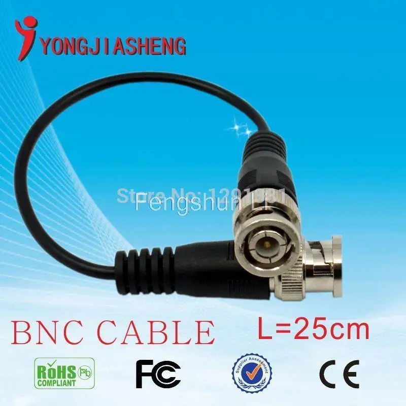 1pcs 25cm Coaxial extend Cable BNC to BNC CABLE for CCTV Cameras