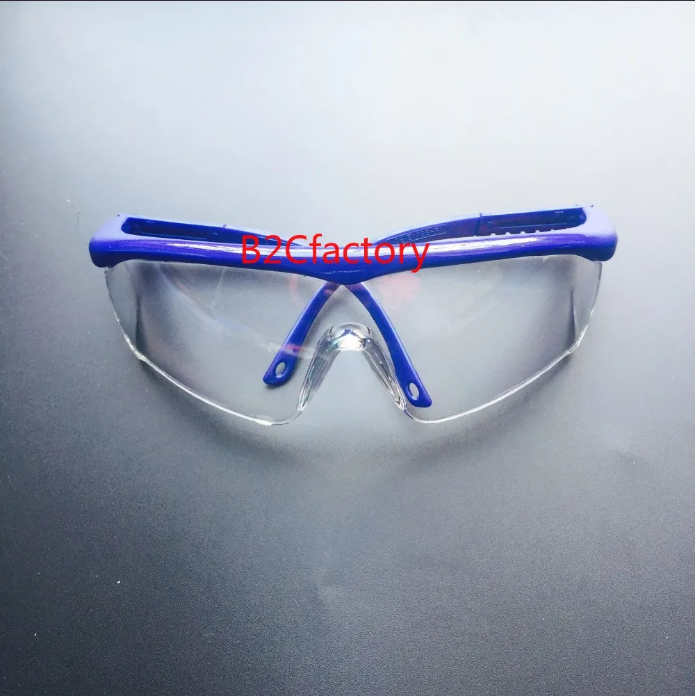Dental Protective Eye Goggles Safety Anti fog Glasses Blue Frame