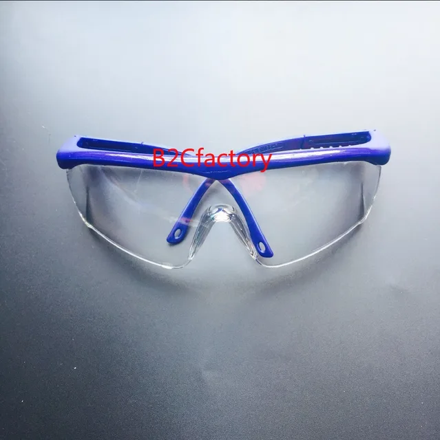 Dental Protective Eye Goggles Safety Anti fog Glasses Blue Frame