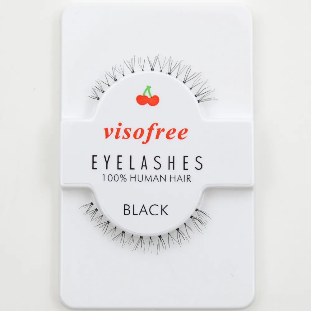 

Visofree Eyelashes Makeup Handmade Human Hair Natural Under Lashes False Eyelashes Lower Bottom Eye Lashes