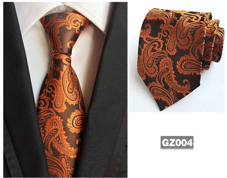 10 см Шелковый классический разноцветный жаккардовый тканый Шелковый мужской галстук с узором "пейсли", шелк, для мужчин, для формального бизнеса, свадьбы, вечеринки, Gravatas