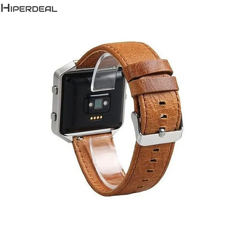 HIPERDEAL заменить ремешок для Fitbit Blaze роскошный кожаный браслет ремешок и металлический каркас часы Smart Band QIY20 DT
