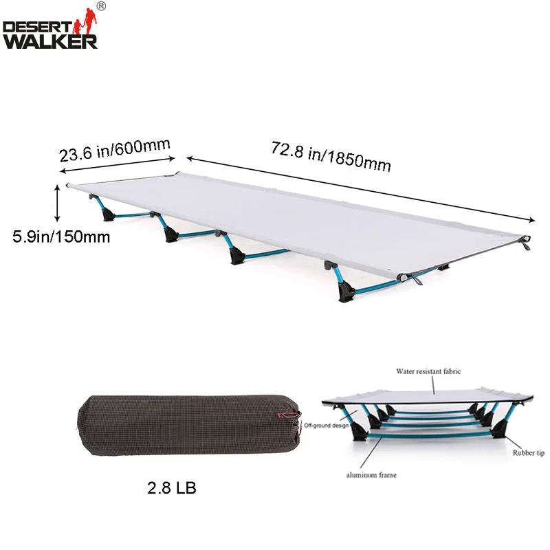 2.8LB походный коврик W60* L185CM Сверхлегкая складная кровать предел веса измерения 440LB идеальная походная кроватка для путешествий домашняя удобная кровать