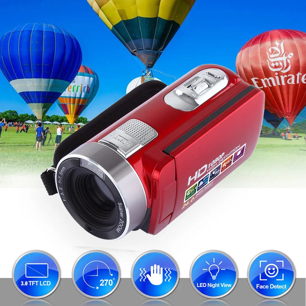 3 дюймовый TFT LCD HD 1080P 24MP 18X цифровой зум видеокамера DV камера 20A Прямая