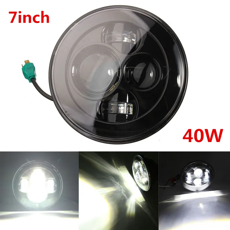 

For Harley Davidson Round 7 INCH 40W Black projector led headlight Road King Street Glide Softail Daymaker Headlamp