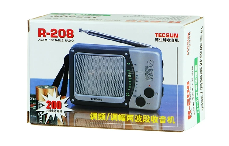 Tecsun R-208 AM FM радио портативный мини двухдиапазонный радиоприемник карманный размер FM радио высокая чувствительность радио Прямая поставка