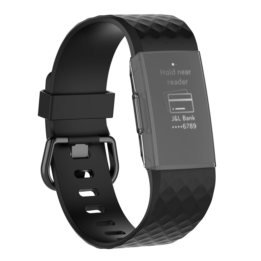 Smart Watch Bracelet Protective Cover 6 Colors Screen Protector Full Body Case Transparent Hard PC Shell For Fitbit Charge 3 1PC