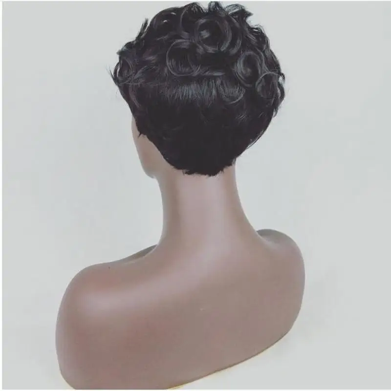 Handsome African Curly Hair Women Front Curly Short Hair Wigs Hairnet Hairstyle Synthetic Black Women Men Styling Tool Handsome African Curly Hair Women Front Curly Short Hair Wigs Hairnet Hairstyle Synthetic Black Women Men Styling Tool
