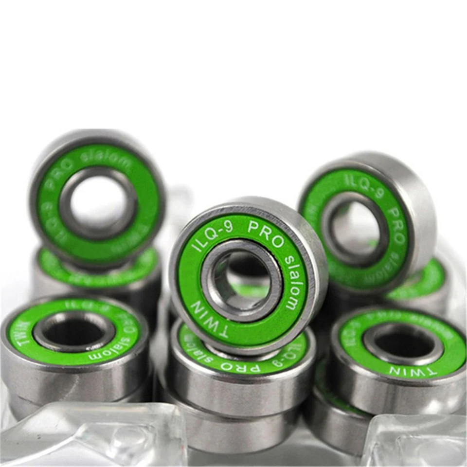 16pcs/set Twin Ilq9 Skating Bearings Deep Groove 608zz 8x22x7mm Chrome Steel Skates Bearings