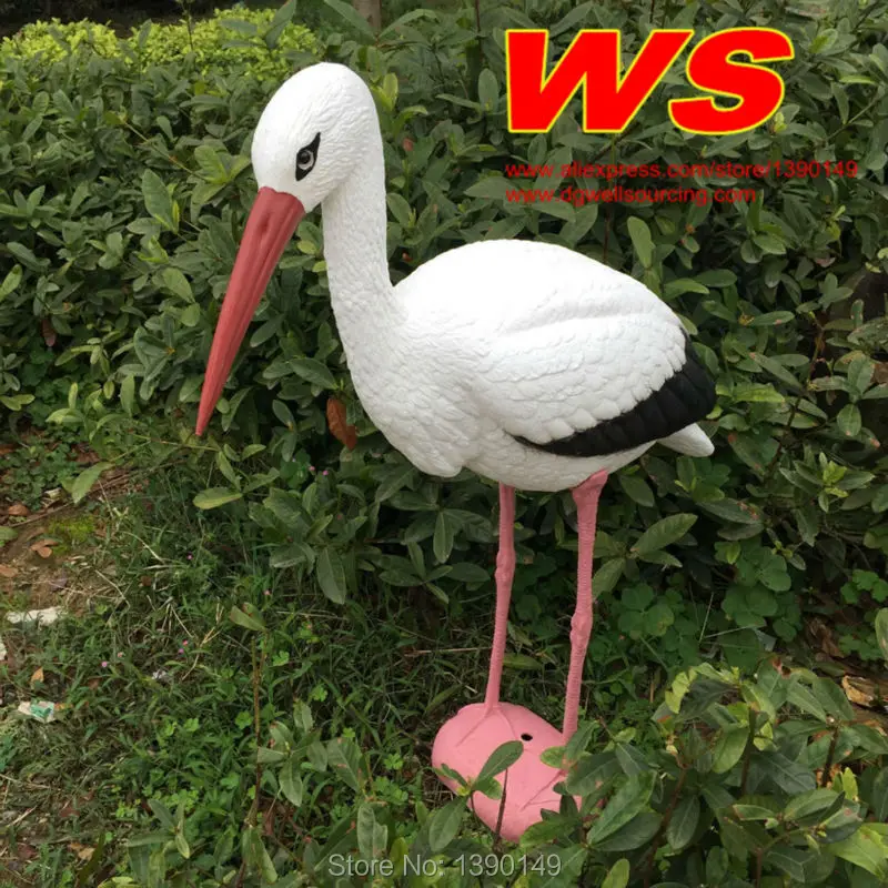 Beautiful Decorative For Your Fantastic Garden Yard Plastic Stand Bird Animal Outdoor Landscape Lawn ornament Artifical Crane  