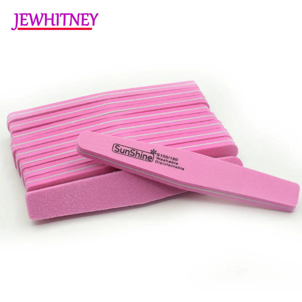 

10pcs Nail File Buffer Nail File Diamond Head Sanding Washable Nail Manicure Tool Double Side Fancy Accessories Purple pink gray