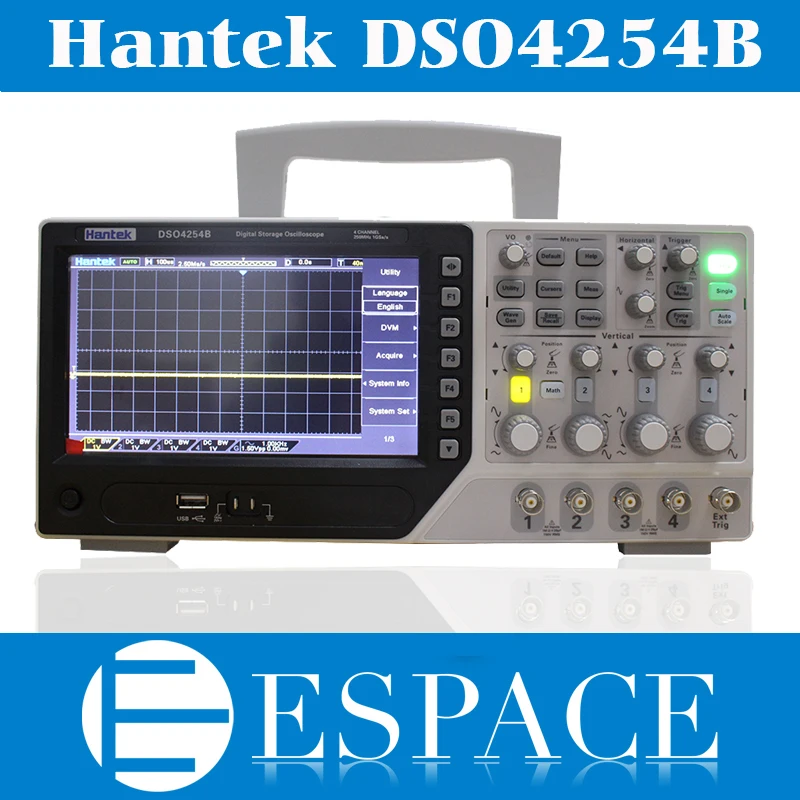 Hantek DSO4254B цифровой осциллограф 250 МГц 4 канала 1 Gsa/s Встроенный USB хост/устройство лучше, чем DSO5102P