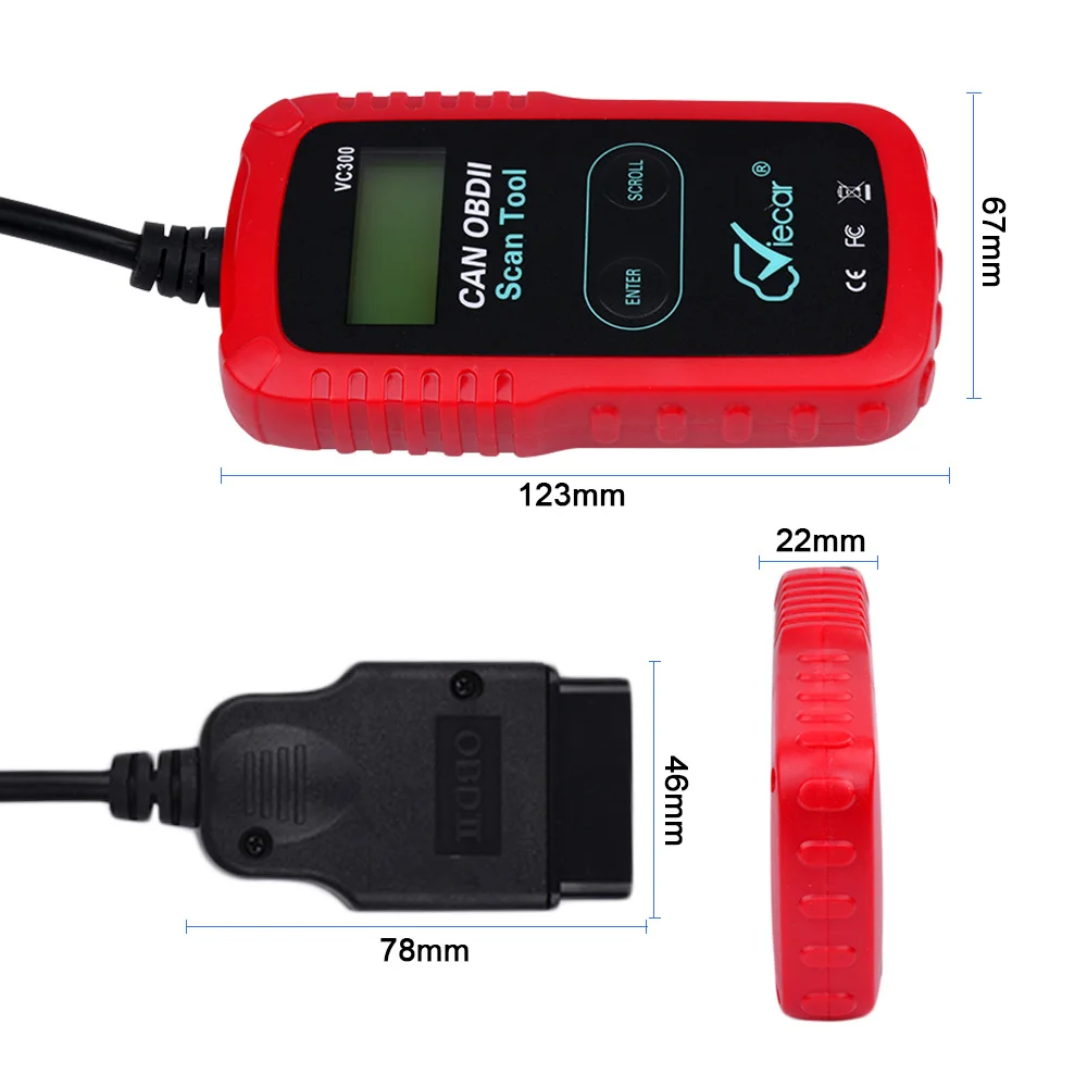 AOSHIKE OBD Автомобильный детектор неисправностей OBD2 II сканер инструмент