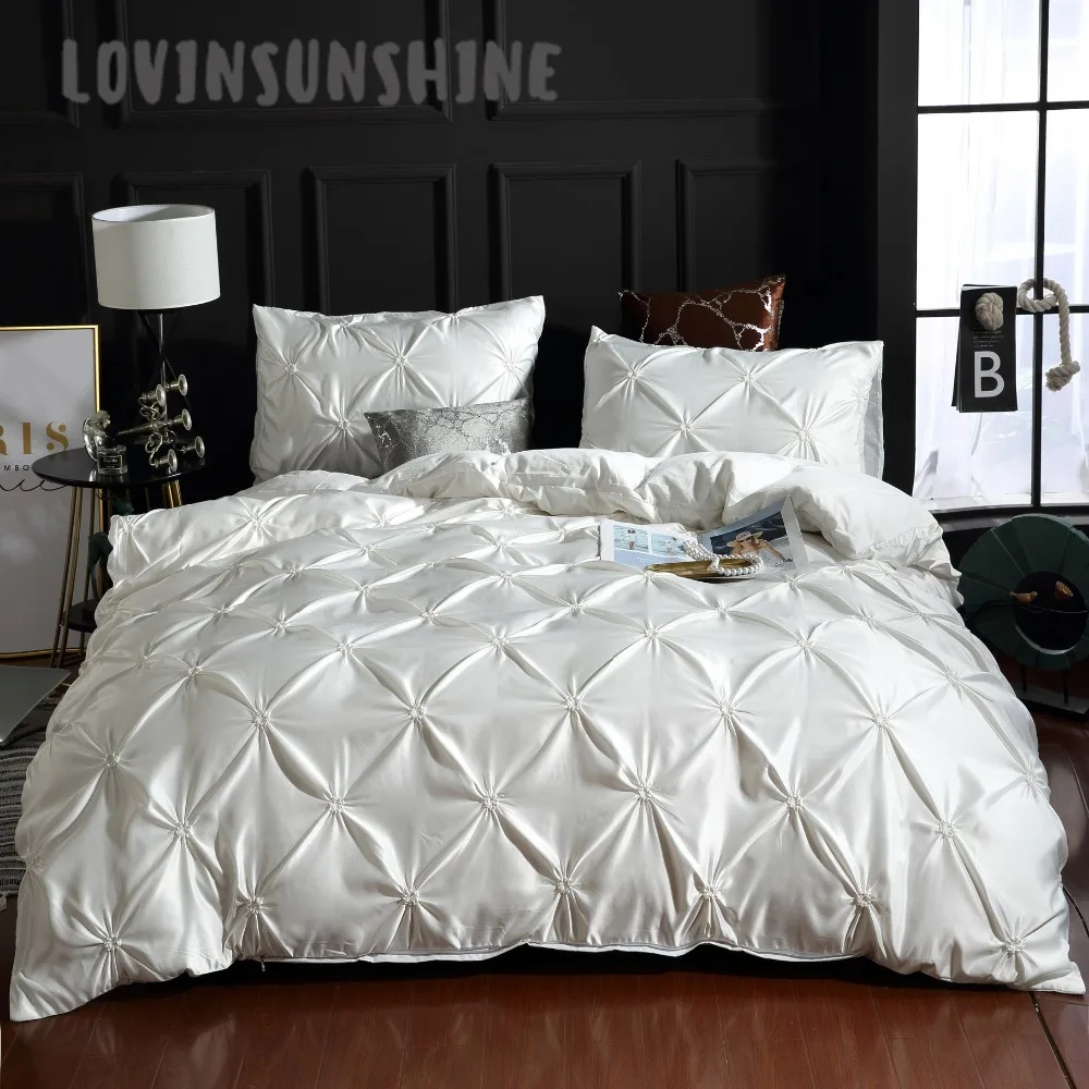 LOVINSUNSHINE Comforter Bedding Sets Quilt Cover Set King Size Solid Color Flower Luxury AB#4 | Дом и сад