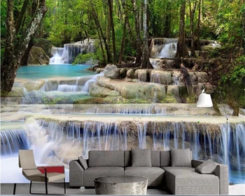 

beibehang papier peint mural 3d Custom fashion wallpaper for kids room beautiful HD waterfall natural scenery bedroom wallpaper