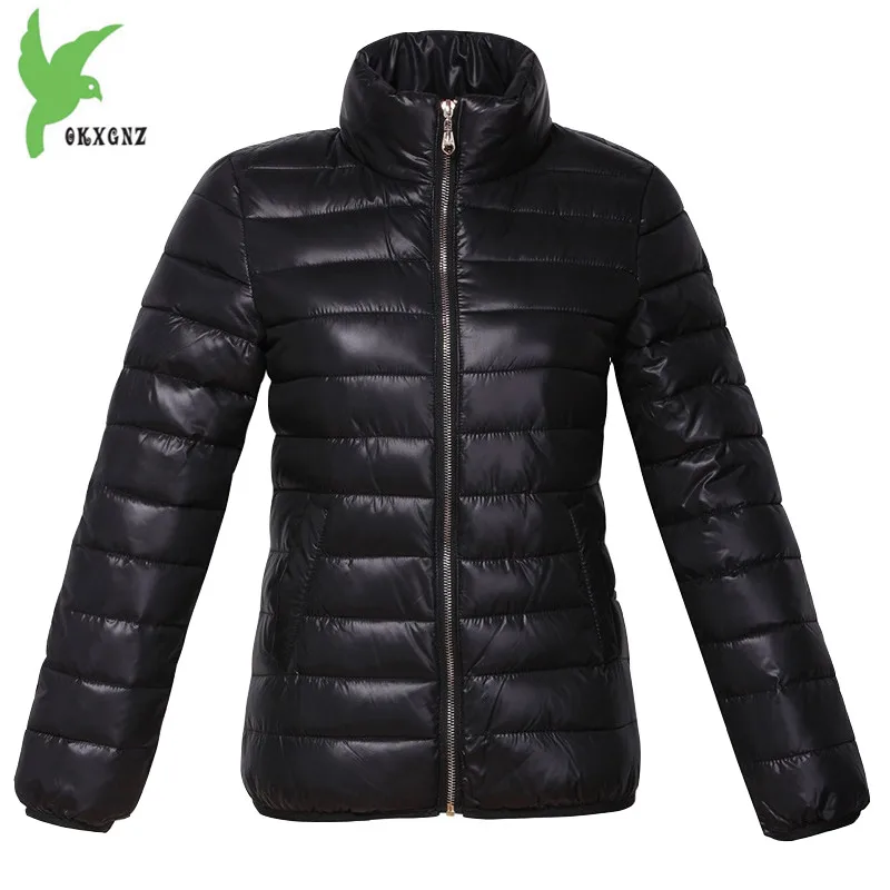 

2018 Autumn and Winter Short Coat Women Cotton Jacket Plus size Thick Warm Outerwear Stand collar Slim Female Short Jacket 2109