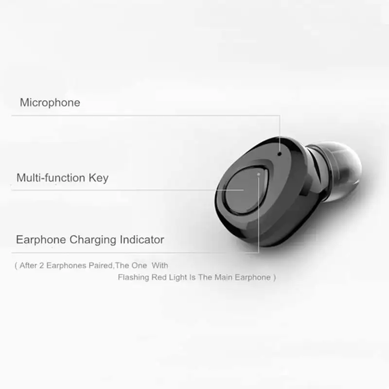 Wireless Bluetooth Headset Stereo Sound Effect HD Call for IOS Charging Display Bluetooth4 2 Earphones for iPhone X 8 Samsung