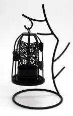 1 шт. Европейская ветка дерева птичья клетка подсвечник железная модель фонаря гостиная креативная свеча палочка украшение дома MK 030 - Цвет: Черный